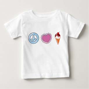 Peace Love and Ice Cream Baby T-Shirt