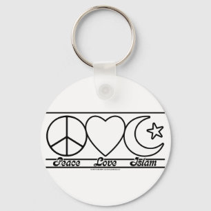 Peace Love and Islam Key Ring