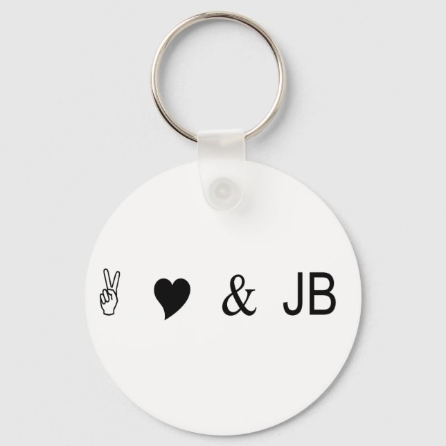peace love and jb key ring (Front)