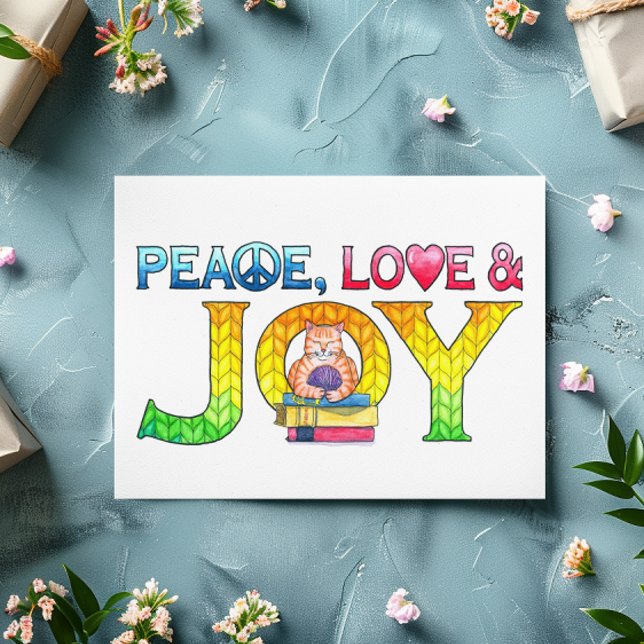 Peace, Love and Joy Birthday Card (Creator Uploaded)