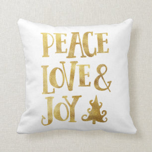 Peace, Love and Joy Christmas Pillow