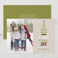 Peace Love and Joy Christmas Tree Green Photo