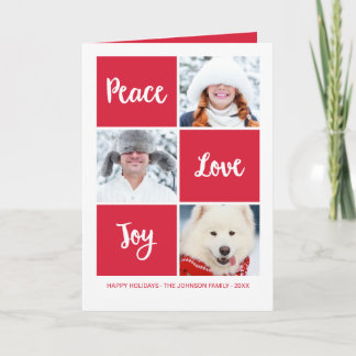Peace Love and Joy | Custom Photo Holiday Card