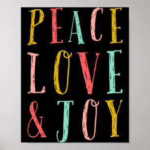 Peace Love And Joy Whimsical Holiday Toddler  Poster