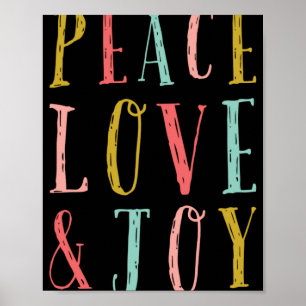 Peace Love And Joy Whimsical Holiday Toddler  Poster