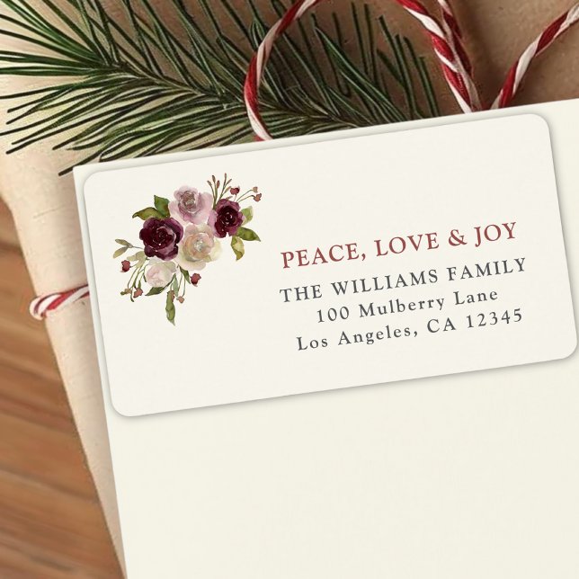 Peace Love and Joy Winter Bouquet Label (Creator Uploaded)