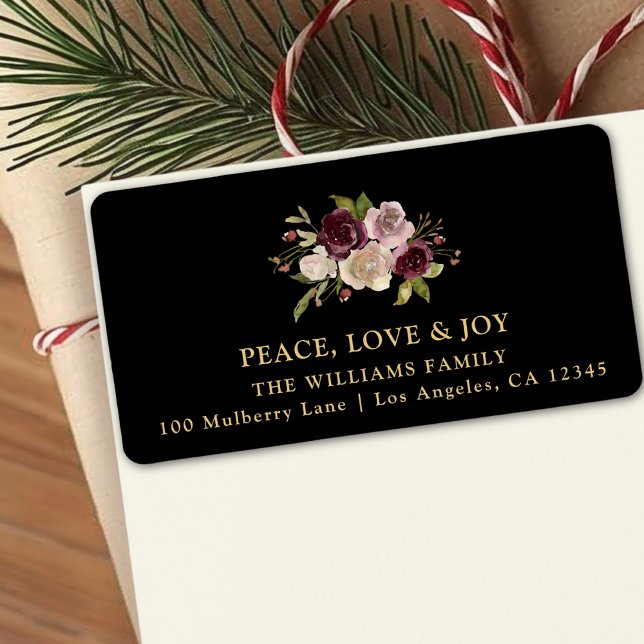 Peace Love and Joy Winter Bouquet Label (Creator Uploaded)