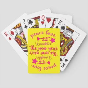 PEACE LOVE AND LAUGHTER IN THE NEW YEAR            PLAYING CARDS