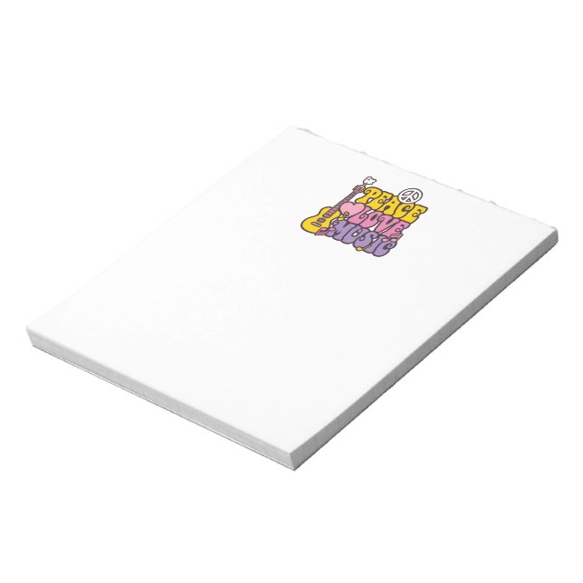 Peace, Love, And Music Notepad (Rotated)