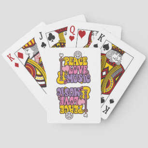 Peace, Love, And Music Playing Cards