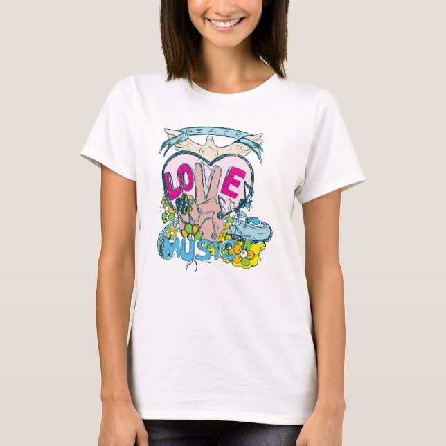 Peace, Love, And Music T-Shirt (Front)