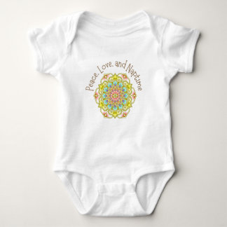Peace, Love, and Naptime Mandala Classic Toddler Baby Bodysuit