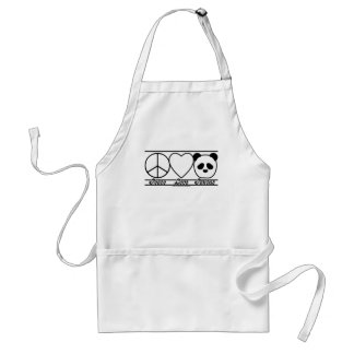 Peace Love and Pandas Standard Apron