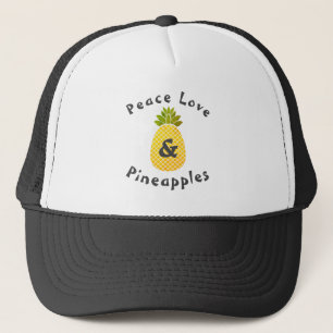 Peace, love, and Pineapples Trucker Hat