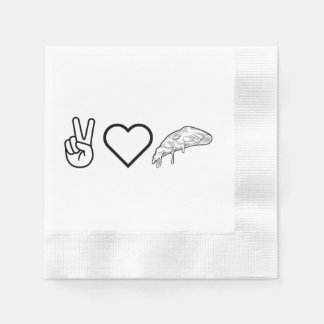Peace Love and Pizza Napkin