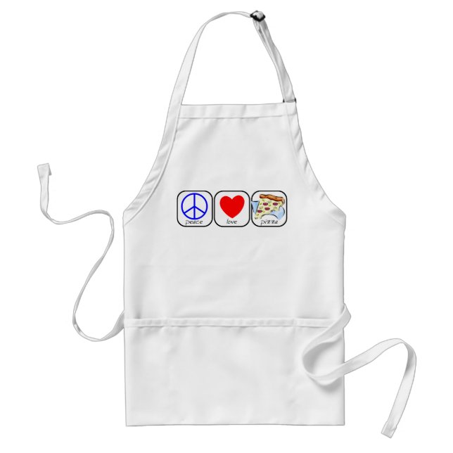 Peace, Love, and Pizza Standard Apron (Front)