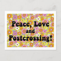 Peace, Love and Postcrossing! Groovy Postcard