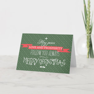 Peace, Love and Prosperity Holiday Card