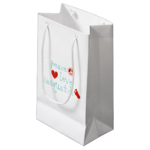 Peace Love And Sasquatch Small Gift Bag