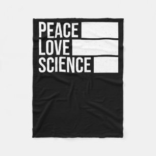 Peace Love And Science! Sticker2 Fleece Blanket