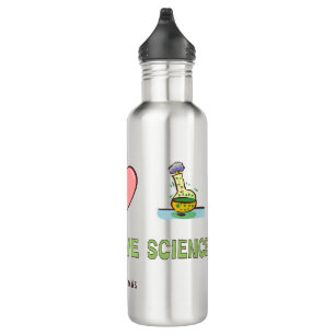 Peace Love and Science with Custom Name 710 Ml Water Bottle