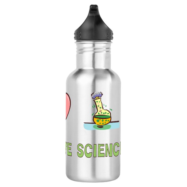  Peace Love and Science with Custom Name 710 Ml Water Bottle (Right)