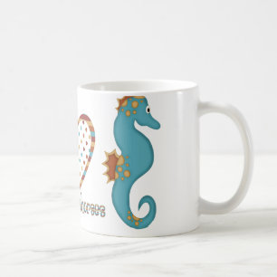 Peace, Love and Seahorses Coffee Mug