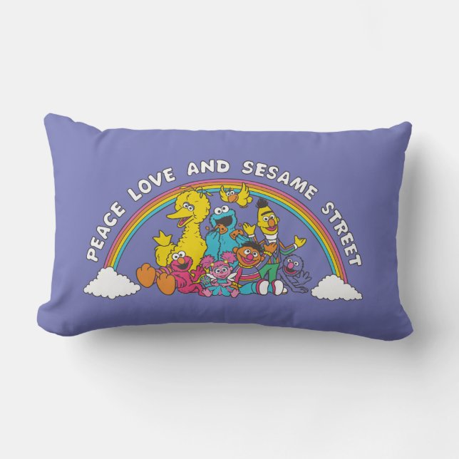 Peace, Love and Sesame Street Lumbar Cushion (Front)