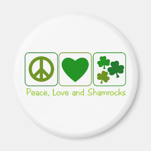 Peace, Love and Shamrocks Magnet