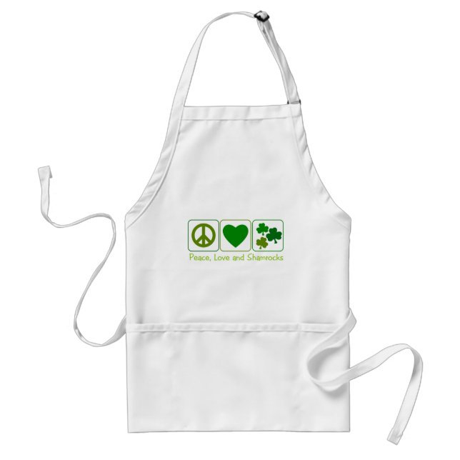 Peace, Love and Shamrocks Standard Apron (Front)