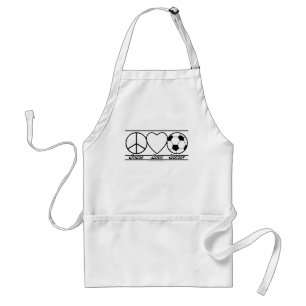 Peace Love and Soccer Standard Apron