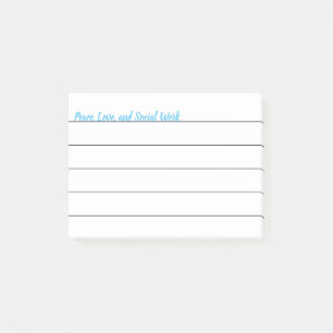 Peace, Love and Social Work Post-it Notes