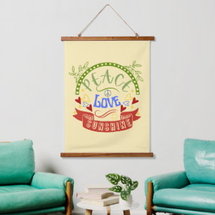 Peace, Love and Sunshine Hanging Tapestry