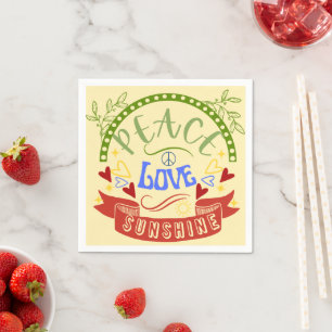 Peace, Love and Sunshine  Napkin