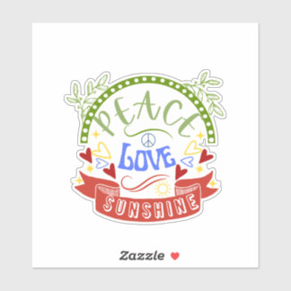 Peace, Love and Sunshine Sticker