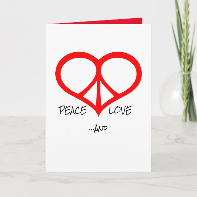 Peace Love And Thank You Card (Front)