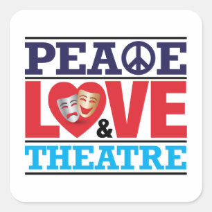 Peace, Love and Theatre Sticker