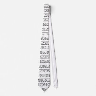 Peace Love and Trains Tie