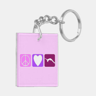 Peace Love and Tumble Key Ring