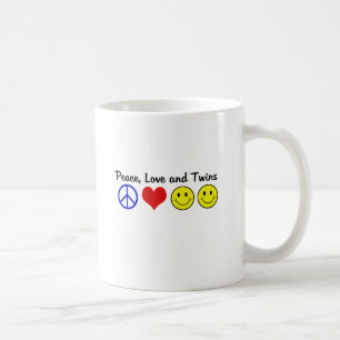 Peace Love and Twins Coffee Mug