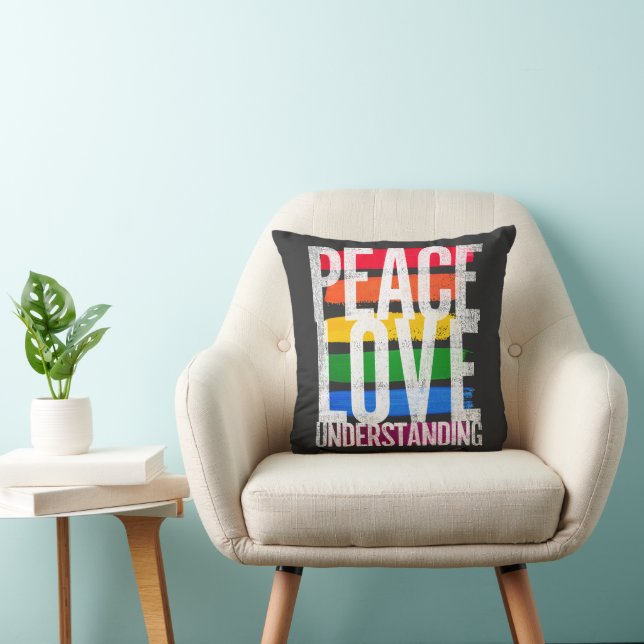 Peace Love and Understanding Cushion (Chair)