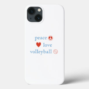 Peace Love and Volleyball iPhone 13 Case