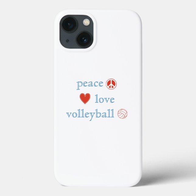 Peace Love and Volleyball Case-Mate iPhone Case (Back)