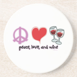 Peace, Love, and Wine Coaster