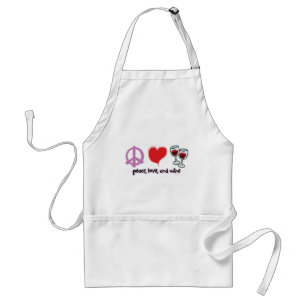 Peace, Love, and Wine Standard Apron