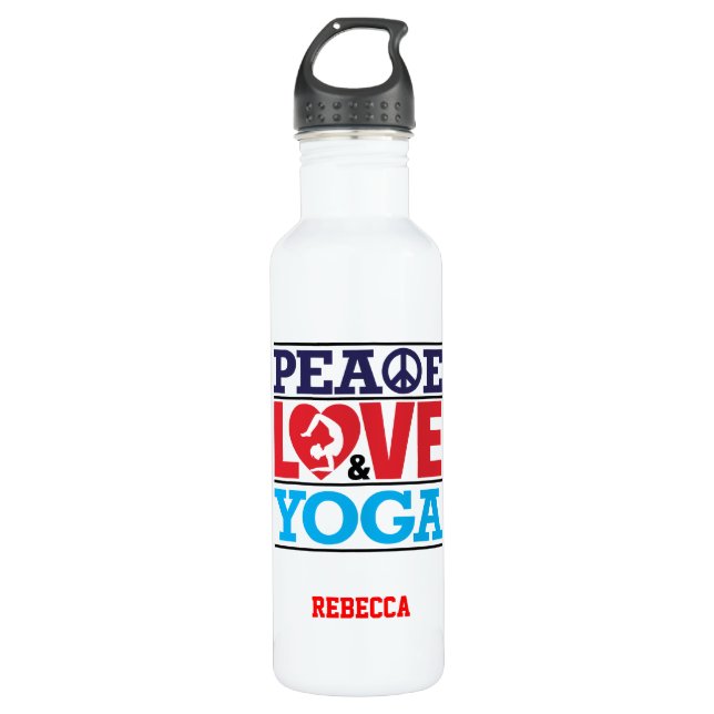 Peace, Love and Yoga Liberty Bottle (Front)