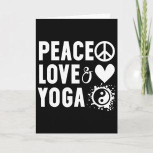 Peace Love And Yoga Shirt,i Love Yoga Shirts For W Card