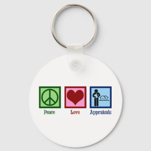 Peace Love Appraisals Key Ring