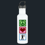 Peace Love Archery 710 Ml Water Bottle<br><div class="desc">A peace sign,  heart,  and an archer playing archery with a bow and arrow.</div>