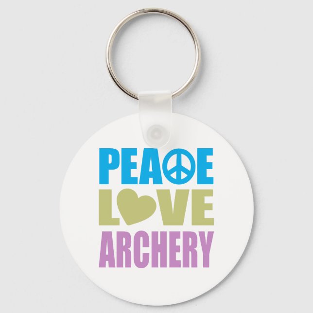 Peace Love Archery Key Ring (Front)